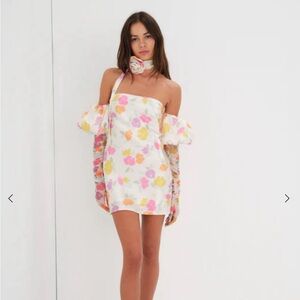 For Love and Lemon floral mini dress